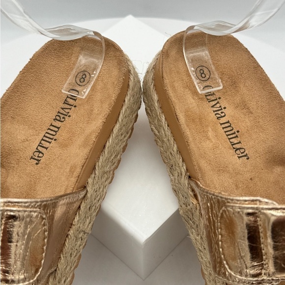 NEW Olivia Miller Palm Cove‎ Women's Sandals in Rose Gold Size 8 - Picture 9 of 10